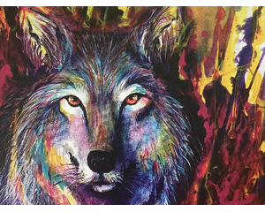 "Wolf 1" Signed Open Edition Print by Chris Wakefield - Animal Portrait Series